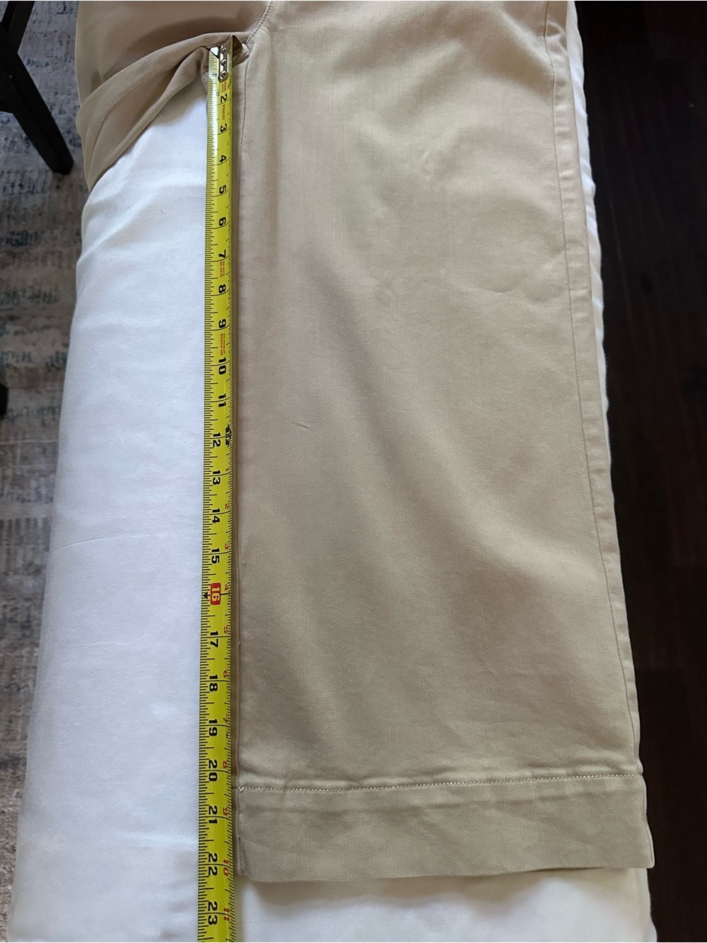 J.Jill Denim High Rise Wide Leg Crop Jeans Blush Beige Stretch 8‎ Petite - Picture 11 of 11